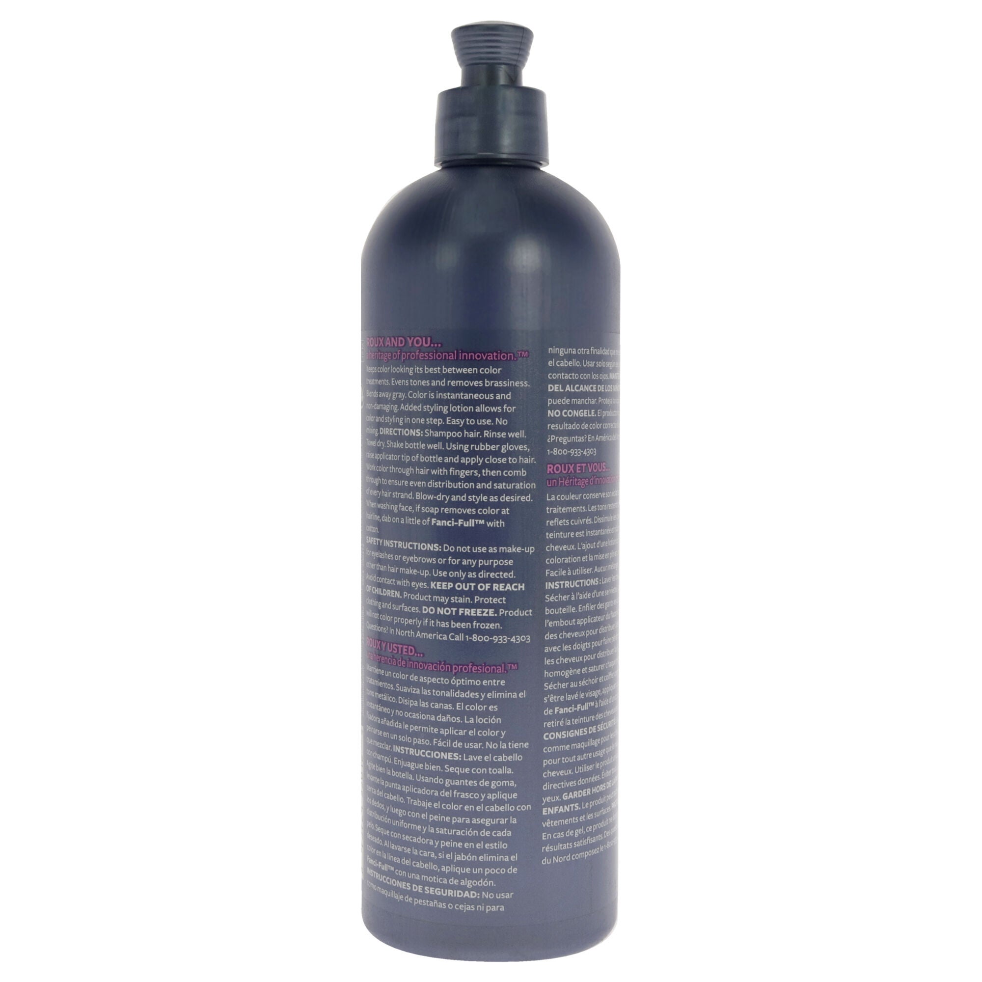 Fanci-Full Rinse Instant Hair Color - 12 Black Radiance by Roux for Unisex - 15.2 oz Hair Color, See Description, alternate image number 2