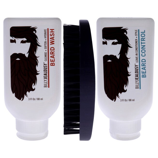 Beard Envy Kit by Billy Jealousy for Men - 3 Pc 3oz Beard Wash, 3oz Beard Control, Brush, See Description, alternate image number 1