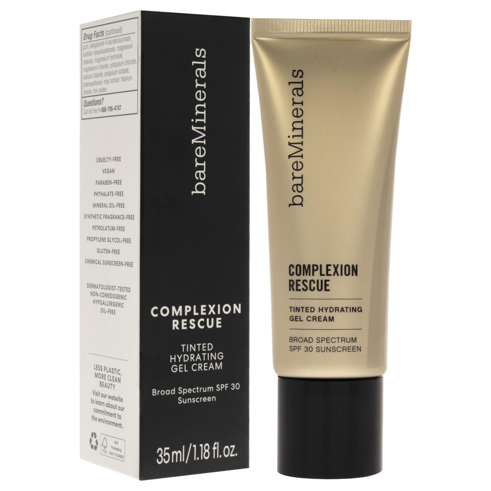 Complexion Rescue Tinted Hydrating Gel Cream SPF 30 - 5.5 Bamboo by bareMinerals for Women - 1.18 oz Foundation, , alternate image number 7