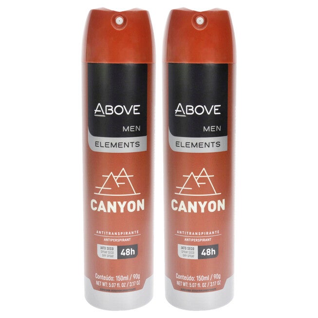48 Hours Element Antiperspirant Deodorant - Canyon by Above for Men - 3.17 oz Deodorant Spray - Pack of 2, NA, hi-res image number null