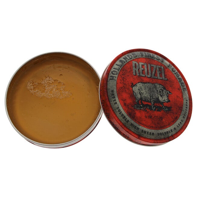 Red Water Soluble High Sheen Pomade by Reuzel for Men - 4 oz Pomade, NA, hi-res image number null