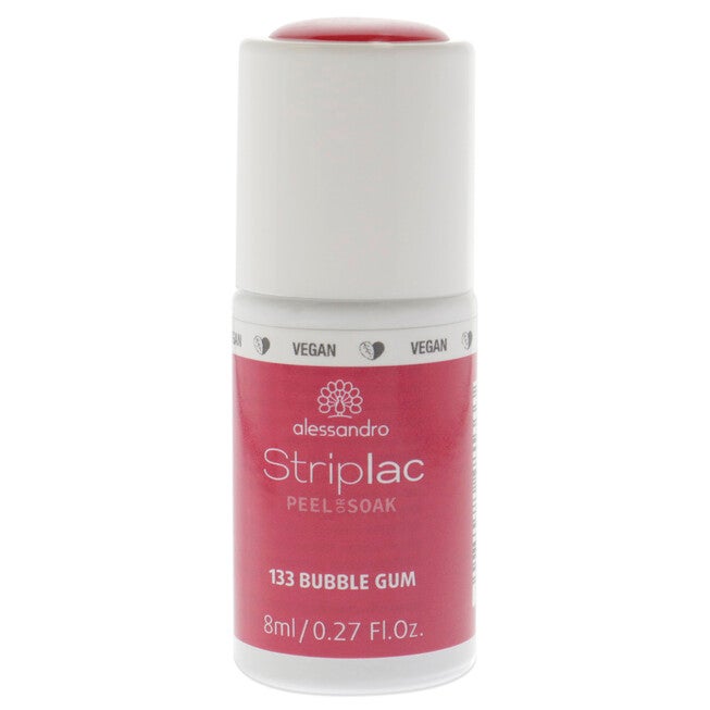 Striplac Peel or Soak - 133 Bubble Gum by Alessandro for Women 0.27 oz Nail Polish, See Description, hi-res image number 0