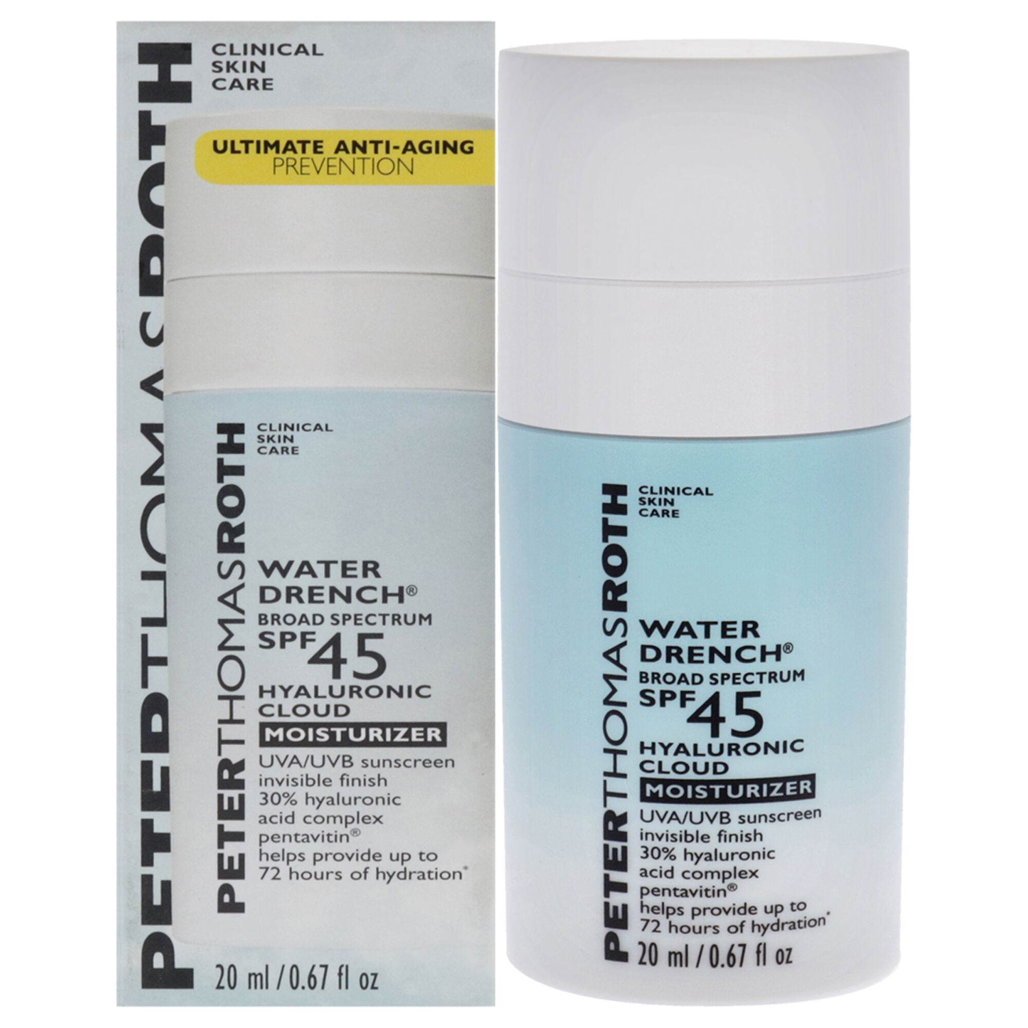 Water Drench Cloud Cream Moisturizer SPF 45 by Peter Thomas Roth for Unisex - 0.67 oz Cream, See Description, hi-res image number 0