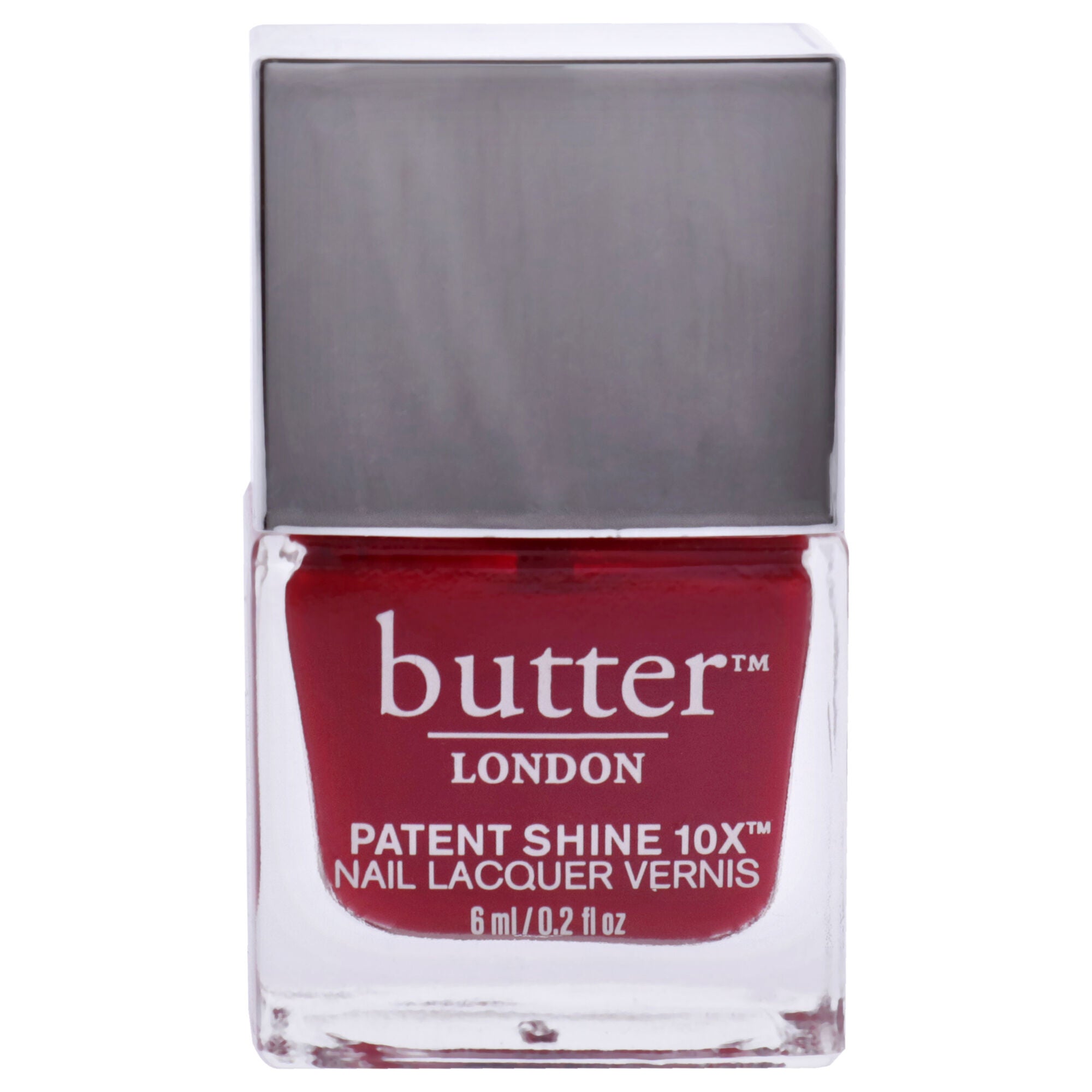 Patent Shine 10X Nail Lacquer - Her Majestys Red by Butter London for Women - 0.2 oz Nail Polish, See Description, hi-res image number 0