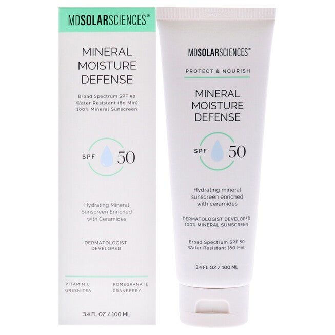 Mineral Moisture Defense SPF 50 by MDSolarSciences for Unisex - 3.4 oz Sunscreen, NA, hi-res image number null