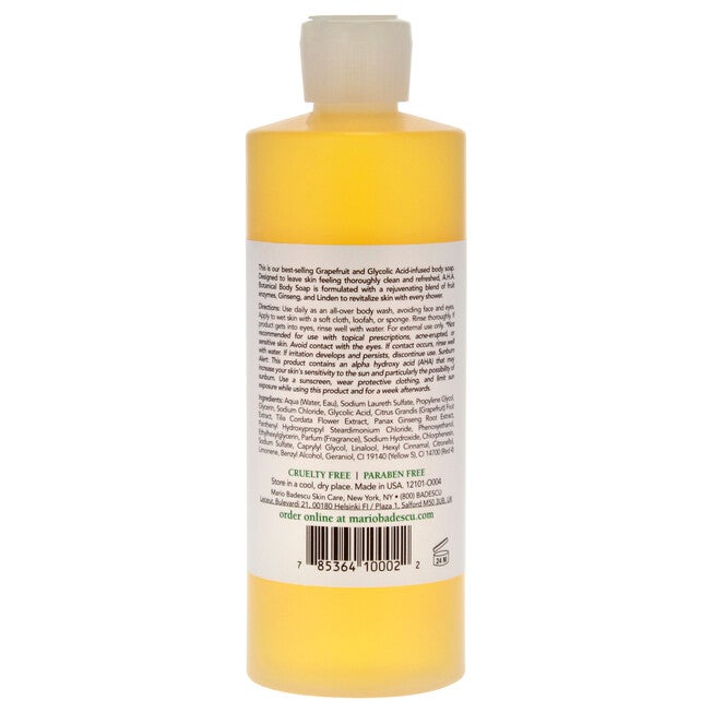 AHA Botanical Body Soap by Mario Badescu for Unisex - 16 oz Soap, See Description, alternate image number null