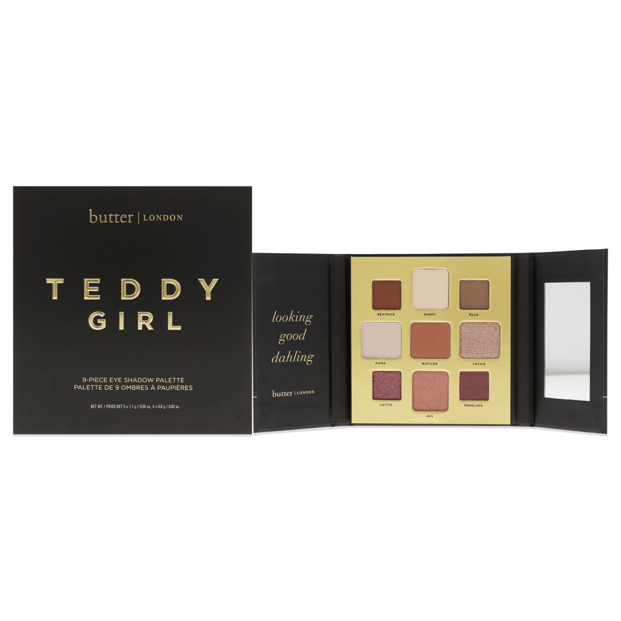 Teddy Girl Eyeshadow Palette by Butter London for Women - 0.28 oz Eye Shadow, See Description, hi-res image number 0
