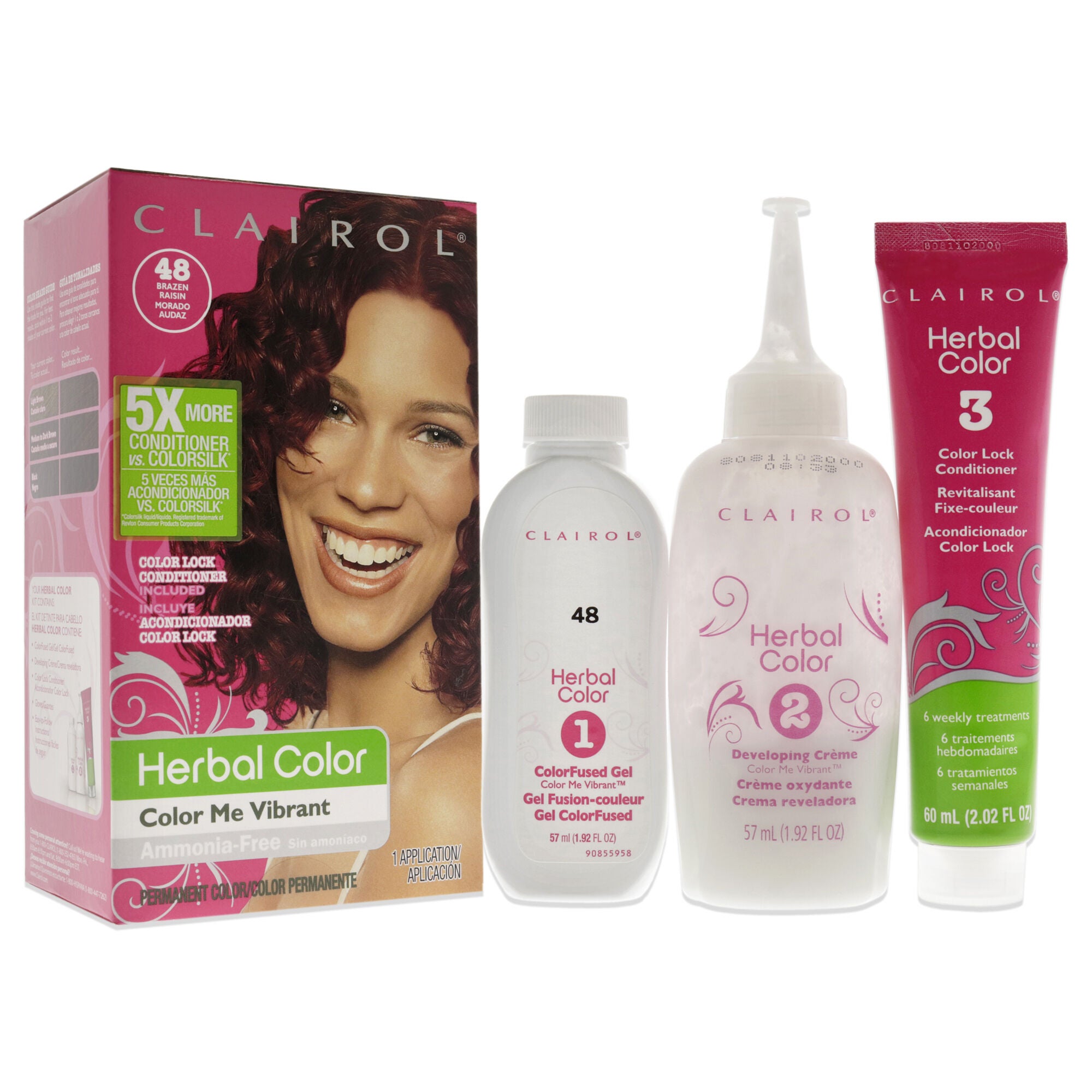 Herbal Essences Color Me Vibrant Permanent Color - 048 Brazen Raisin by Clairol for Unisex - 1 Application Hair Color, See Description, alternate image number 1