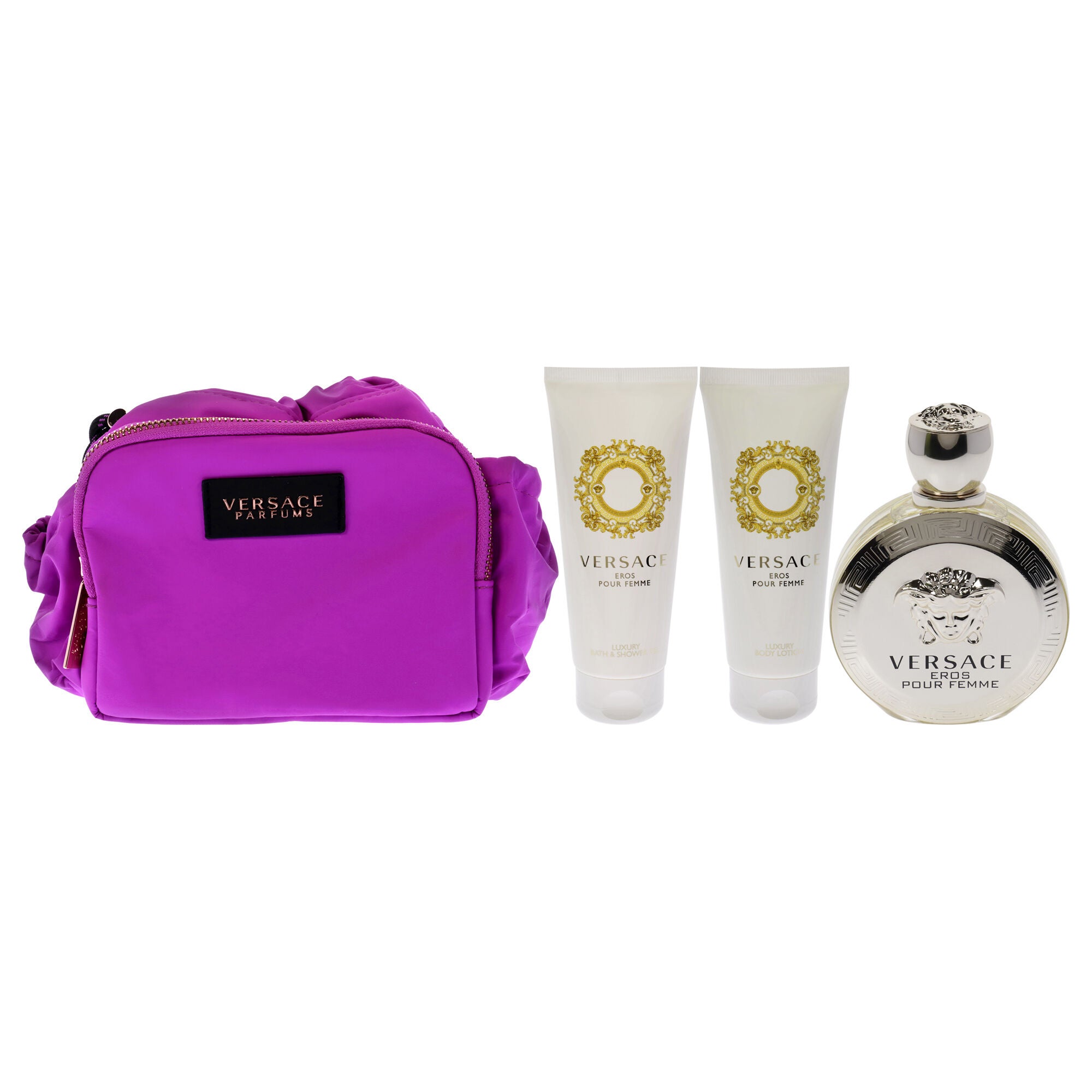 Versace Eros Pour Femme by Versace for Women - 4 Pc Gift Set 3.4oz EDP Spray, 3.4oz Body Lotion, 3.4oz Bath and Shower Gel, Pouch, , alternate image number 6