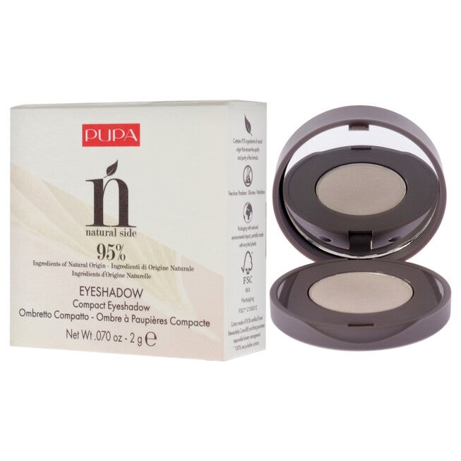 Natural Side Compact Eyeshadow - 003 Silky White by Pupa Milano for Women - 0.07 oz Eye Shadow, NA, alternate image number null