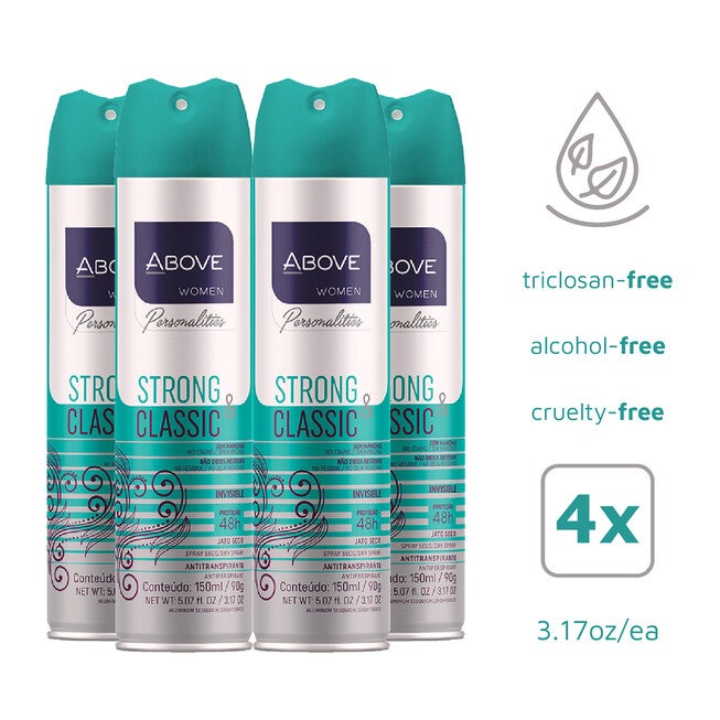 48 Hours Personalities Antiperspirant Deodorant - Strong and Classic by Above for Women - 3.17 oz Deodorant Spray - Pack of 4, , alternate image number null