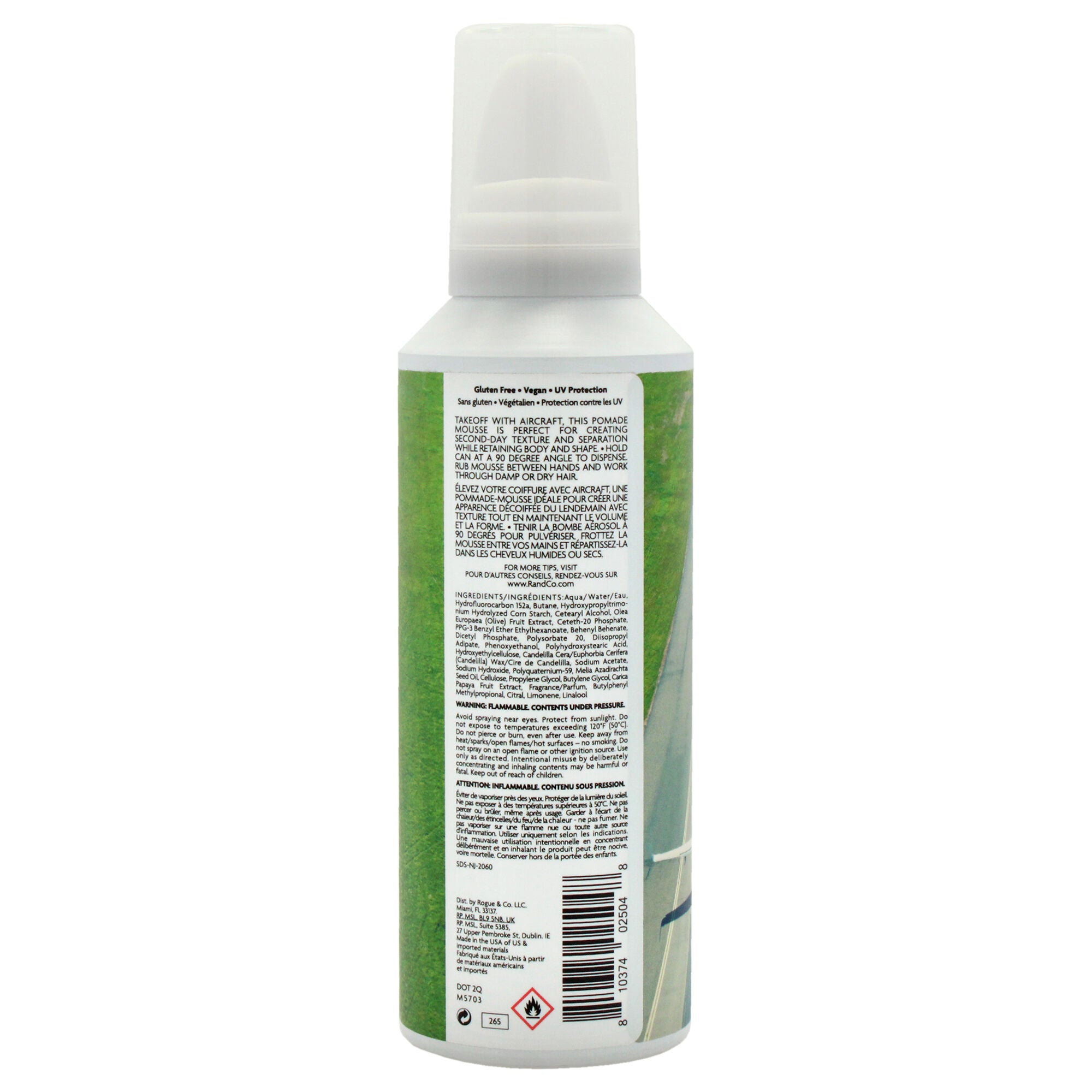 Aircraft Pomade Mousse by R+Co for Unisex - 5.6 oz Mousse, See Description, alternate image number 2