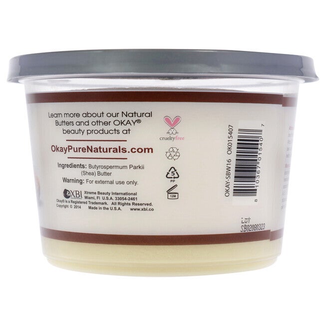 African Shea Butter White Smooth Moisturizer by Okay for Unisex - 13 oz Body Butter, , alternate image number null