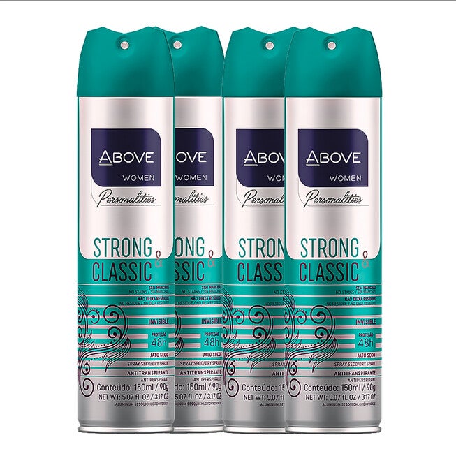 48 Hours Personalities Antiperspirant Deodorant - Strong and Classic by Above for Women - 3.17 oz Deodorant Spray - Pack of 4, , alternate image number null