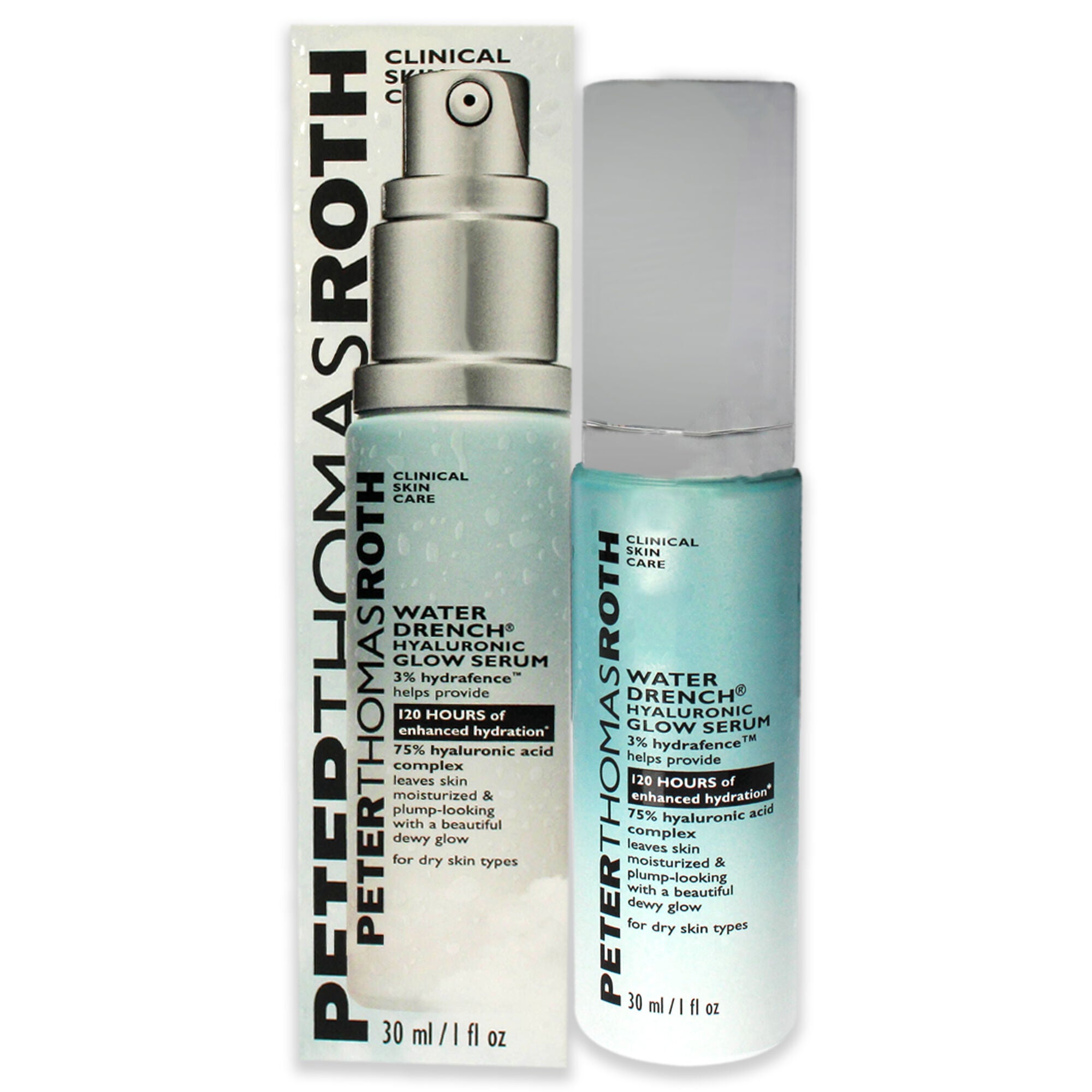 Water Drench Hyaluronic Glow Serum by Peter Thomas Roth for Unisex - 1 oz Serum, See Description, hi-res image number 0