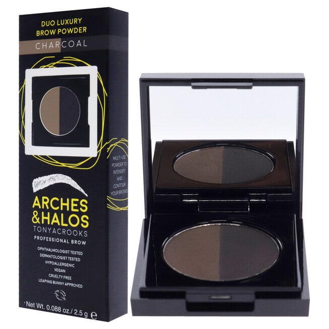Duo Luxury Brow Powder - Charcoal by Arches and Halos for Women - 0.088 oz Eyebrow, See Description, alternate image number 3