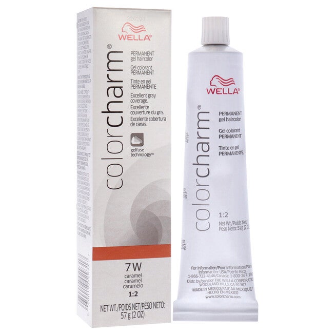 Color Charm Permanent Hair Color Gel - 7W Caramel by Wella for Women - 2 oz Hair Color, NA, alternate image number null