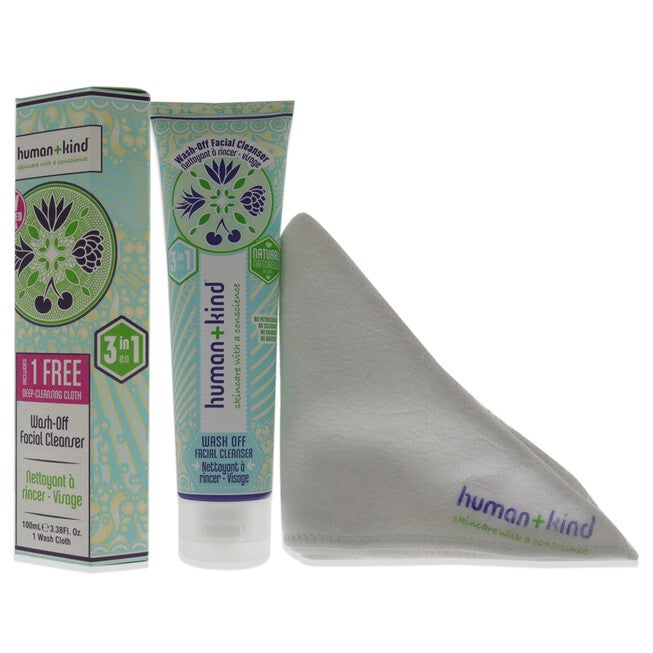 Wash-Off Facial Cleanser by Human+Kind for Unisex - 3.38 oz Cleanser, NA, alternate image number null