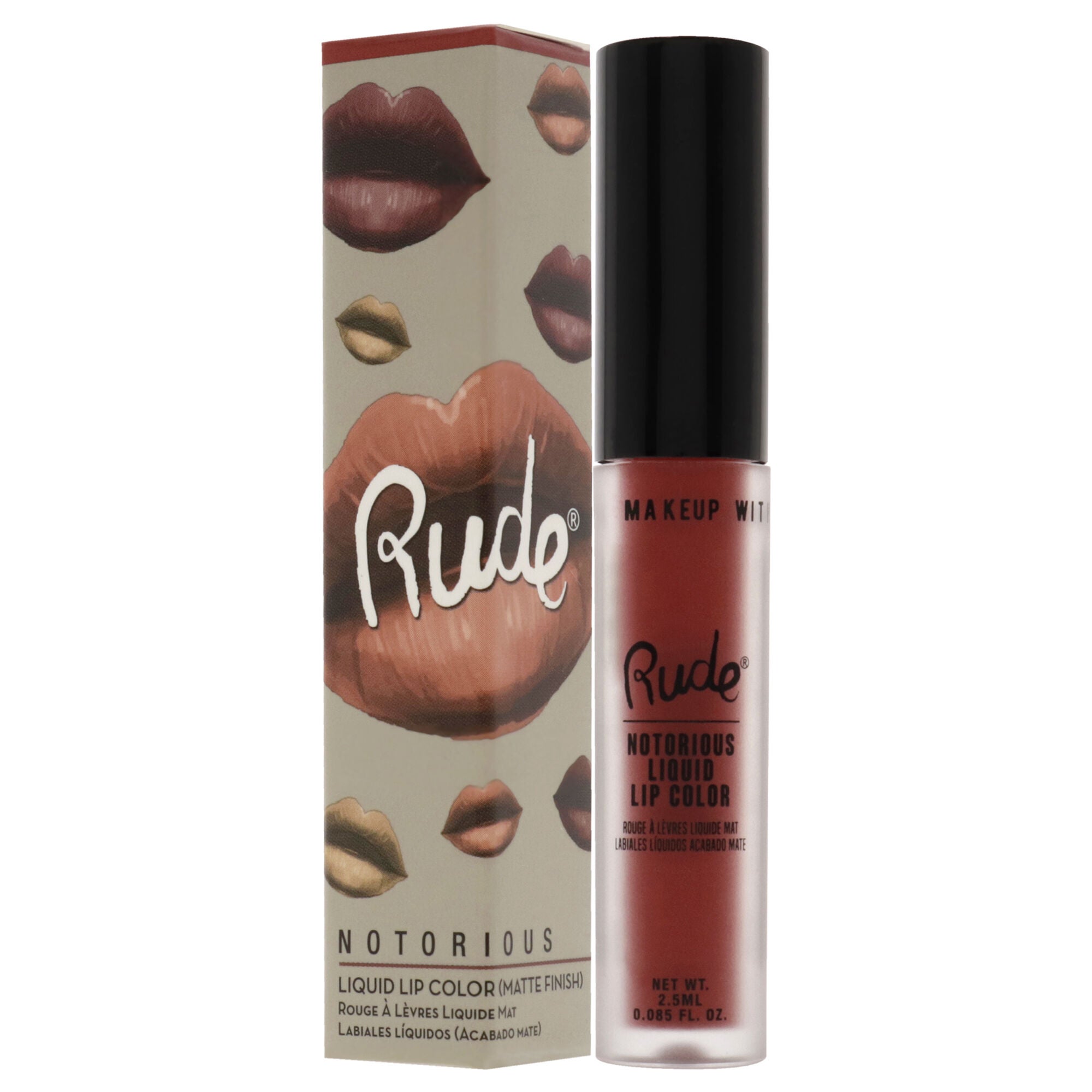 Notorious Liquid Lip Color - Poison Fruit by Rude Cosmetics for Women - 0.1 oz Lipstick, Pink, alternate image number 2
