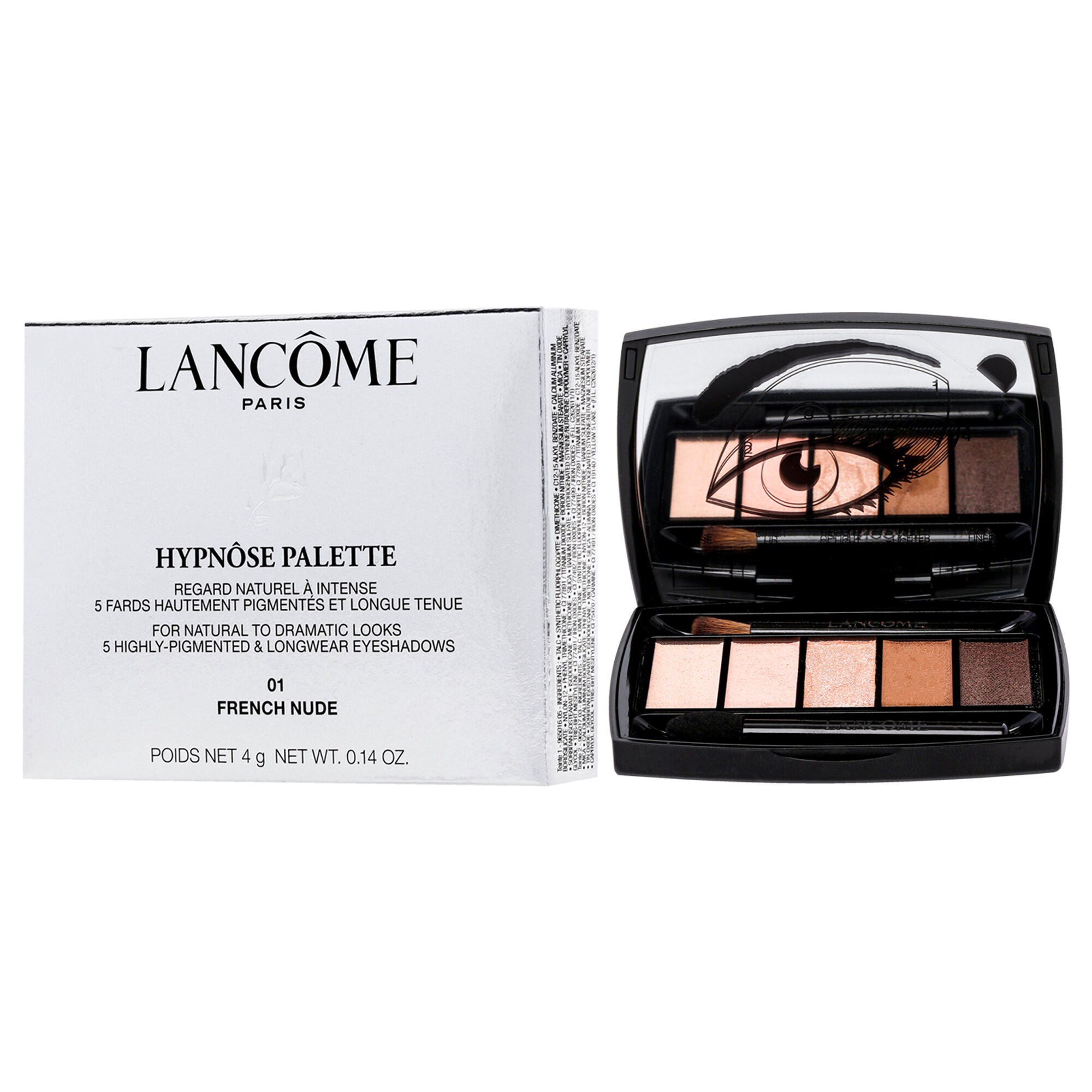 Hypnose 5-Color Eyeshadow Palette - 01 French Nude by Lancome for Women - 0.14 oz Eyeshadow, See Description, alternate image number 2