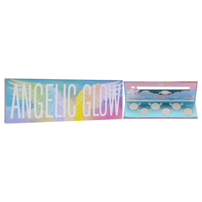Angelic Glow Highlighter and Eyeshadow Palette by Rude Cosmetics for Women - 0.32 oz Makeup, See Description, alternate image number 2