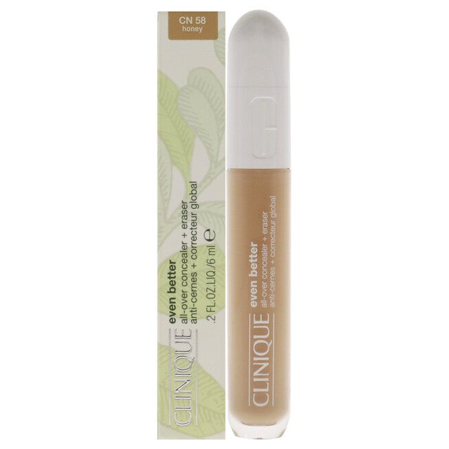 Even Better All-Over Concealer Plus Eraser - CN 58 Honey by Clinique for Women - 0.2 oz Concealer, NA, hi-res image number null