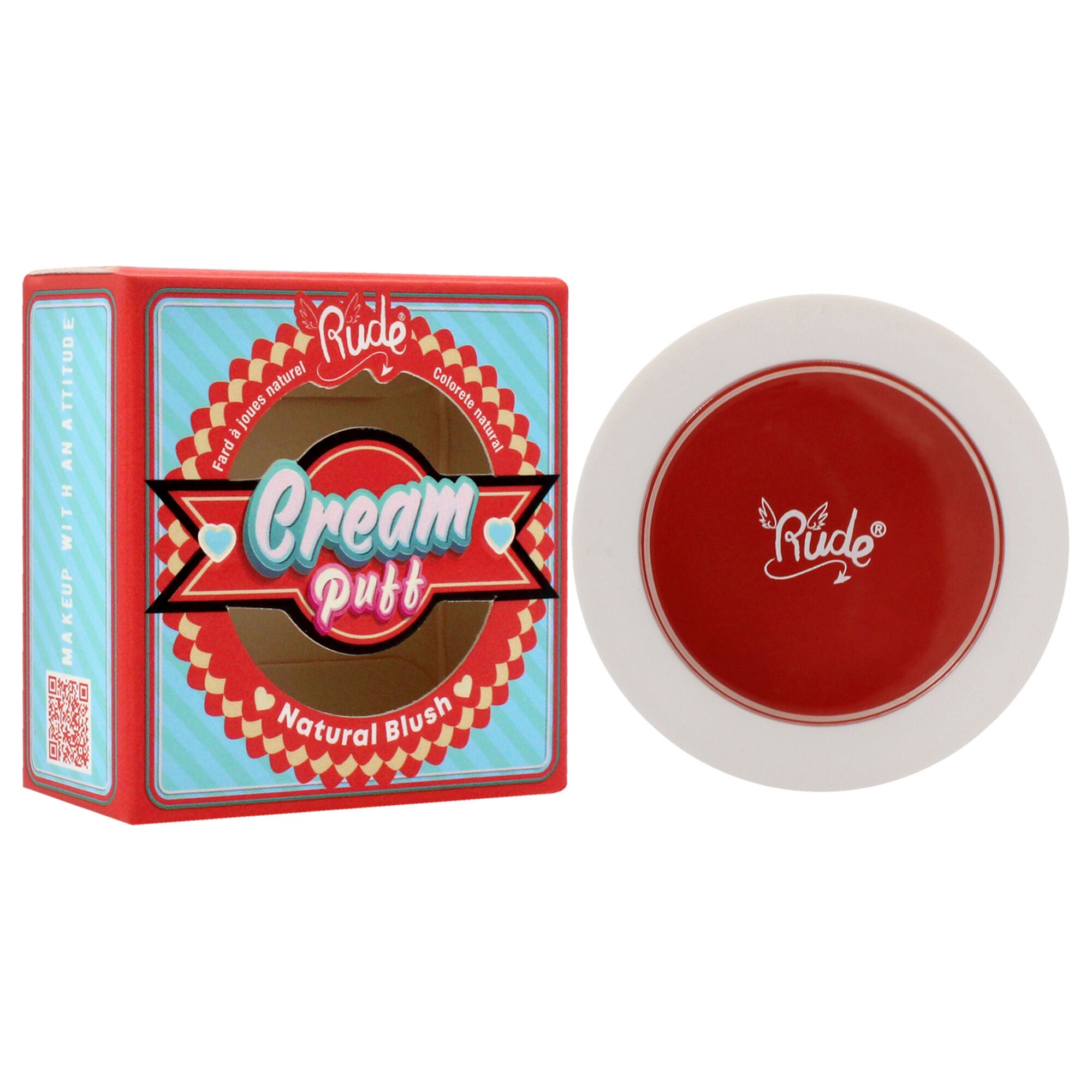 Cream Puff Natural Blush - Creamsicle by Rude Cosmetics for Women - 0.21 oz Blush, See Description, alternate image number 1