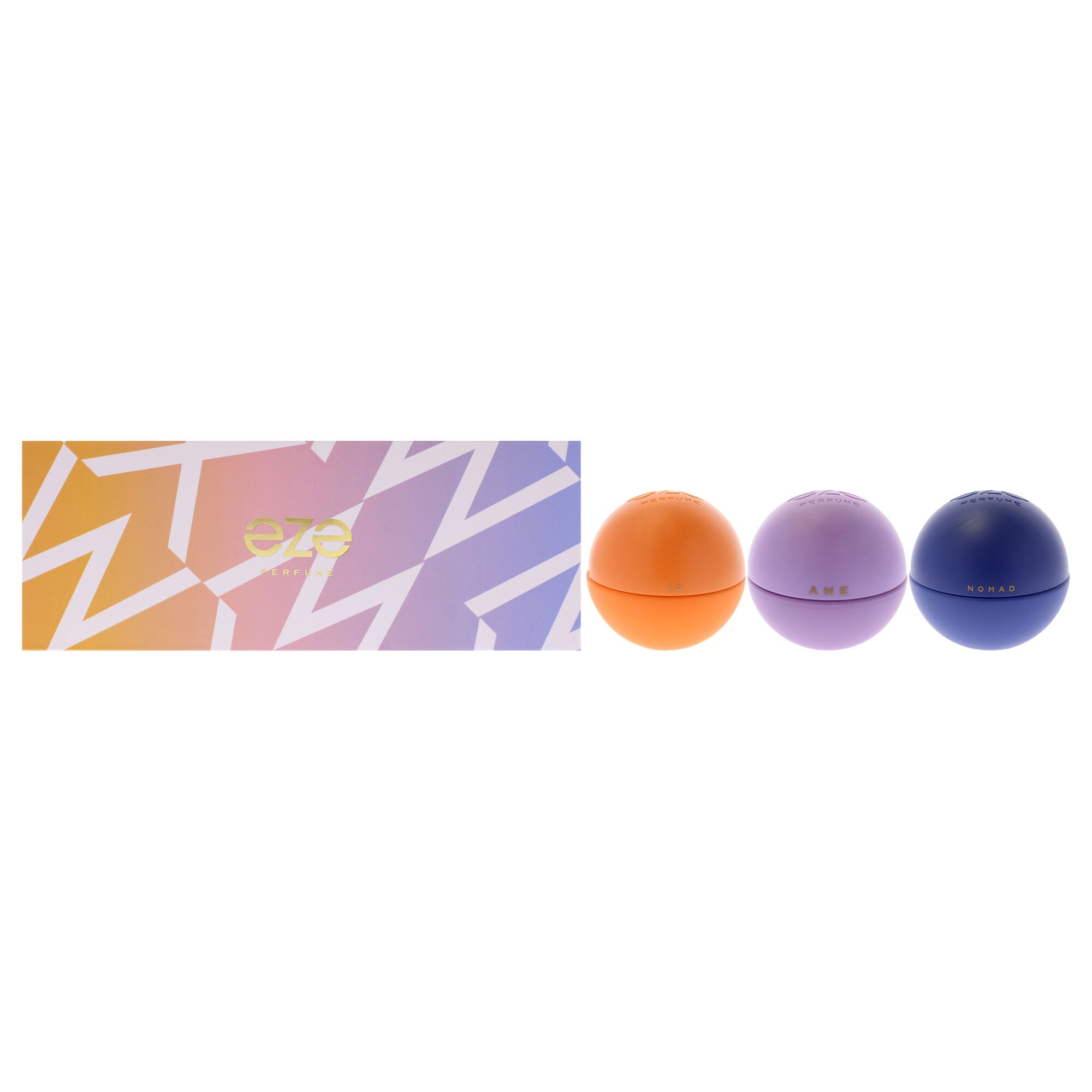 Eze by Eze for Unisex - 3 Pc Gift Set 1oz Awe EDP Spray, 1oz Nomad EDP Spray, 1oz ID EDP Spray, Clear, hi-res image number 0