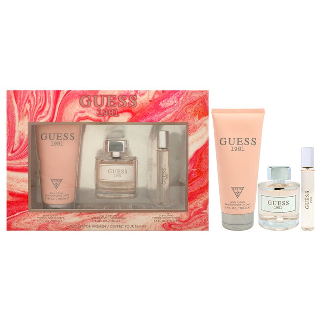 Guess 1981 by Guess for Women - 3 Pc Gift Set 3.4oz EDT Spray, 0.5oz Travel Spray, 6.7oz Body Lotion, NA, hi-res image number null