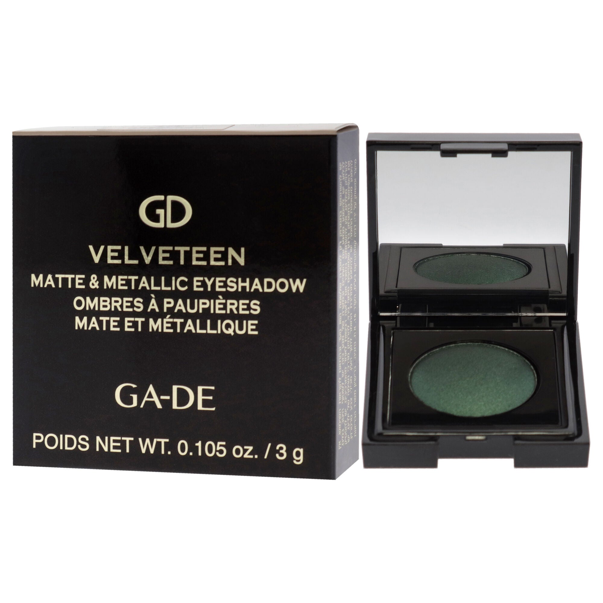 Velveteen Matte and Metallic Eyeshadow - 205 Greenway by GA-DE for Women - 0.105 oz Eye Shadow, See Description, alternate image number 3