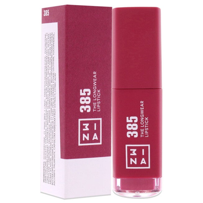 The Longwear Lipstick - 385 Burgundy by 3INA for Women - 0.20 oz Lipstick, NA, alternate image number null