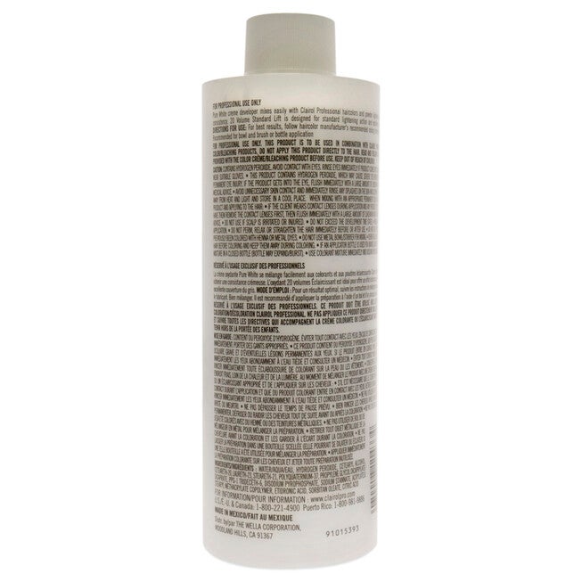 Pure White 20 Volume Creme Developer by Clairol for Unisex - 8 oz Lightener, NA, alternate image number null