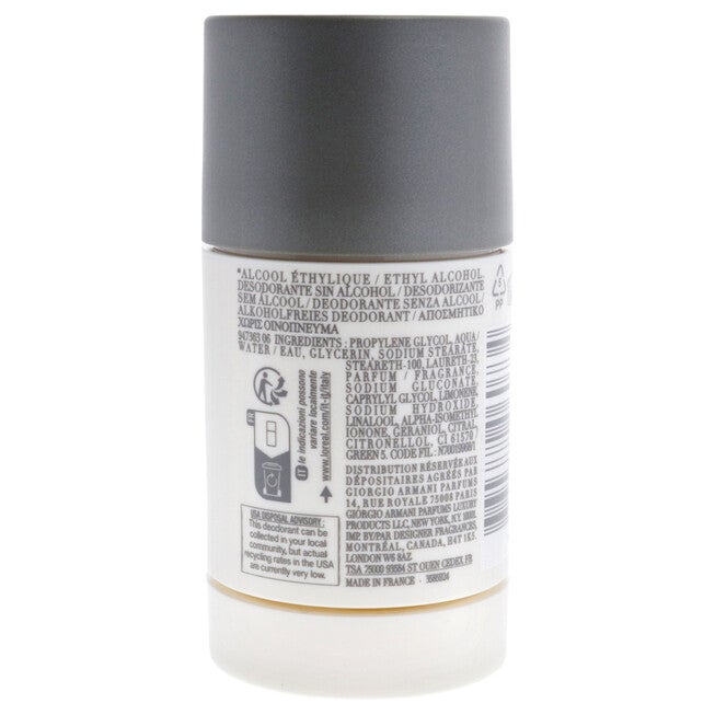 Acqua Di Gio by Giorgio Armani for Men - 2.6 oz Alcohol Free Deodorant Stick, See Description, alternate image number null