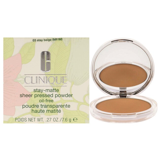 Stay-Matte Sheer Pressed Powder - 03 Stay Beige MF-M by Clinique for Women - 0.27 oz Powder, , alternate image number null