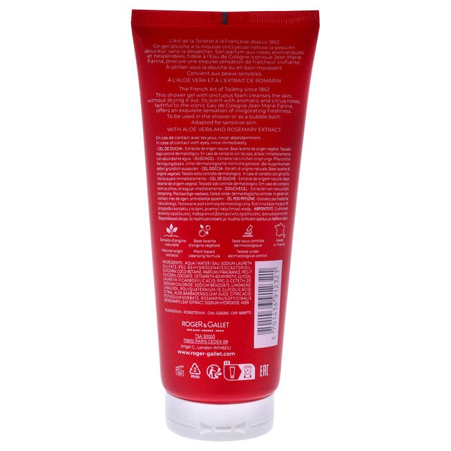 Jean Marie Farina Shower Gel by Roger & Gallet for Unisex - 6.7 oz Shower Gel, , alternate image number null