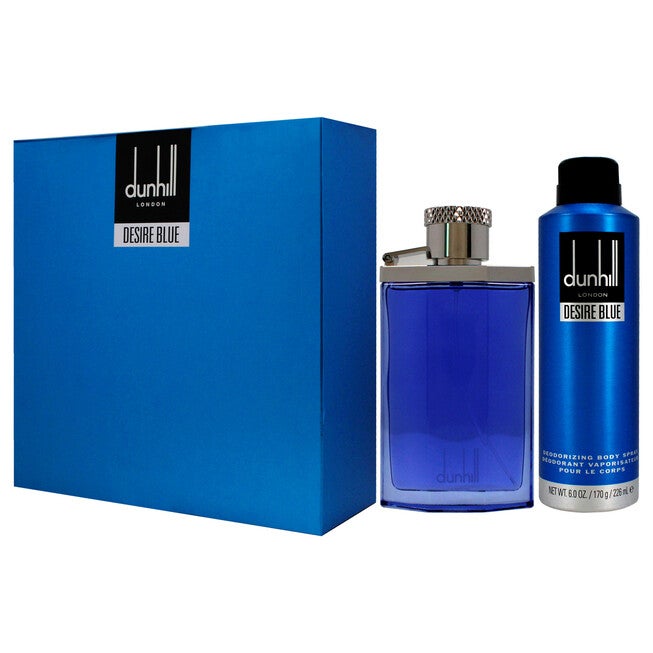 Desire Blue by Alfred Dunhill for Men - 2 Pc Gift Set 3.4oz EDT Spray, 6oz Deodorant Spray, NA, alternate image number null