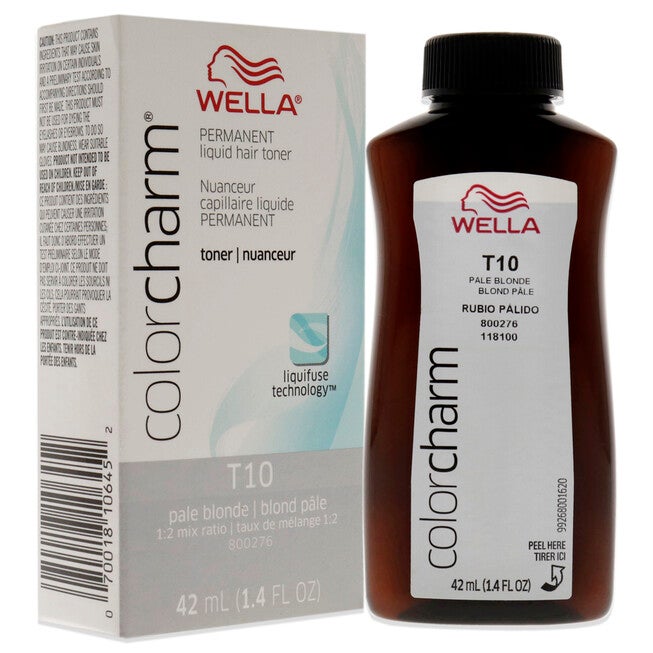Color Charm Permanent Toner - T10 Pale Blonde by Wella for Unisex - 1.4 oz Toner, , alternate image number null