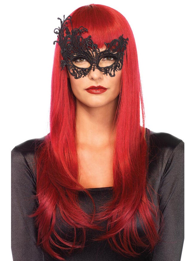 Venetian Eye Mask, Black, hi-res image number null