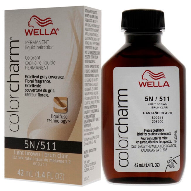 Color Charm Permanent Liquid Hair Color - 511 5N Light Brown by Wella for Unisex - 1.42 oz Hair Color, NA, alternate image number null