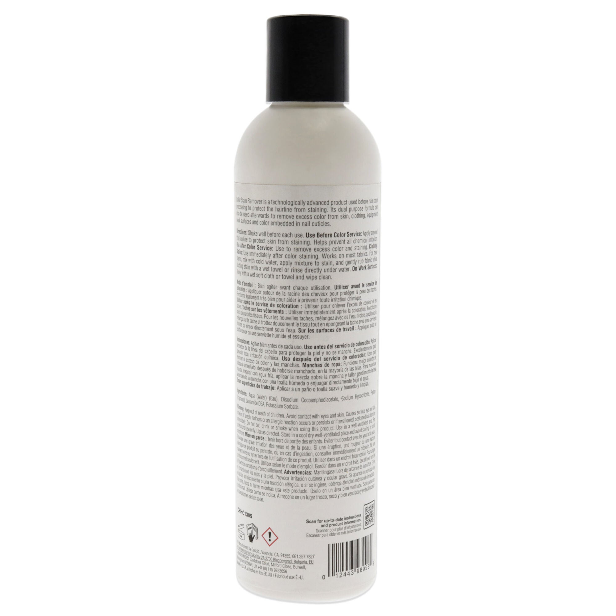 Color Stain Remover Plus Barrier by Cuccio Haircare for Unisex - 8 oz Remover, See Description, alternate image number 2
