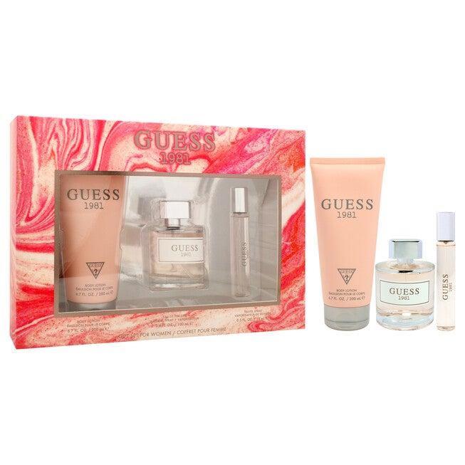 Guess 1981 by Guess for Women - 3 Pc Gift Set 3.4oz EDT Spray, 0.5oz Travel Spray, 6.7oz Body Lotion, NA, alternate image number null