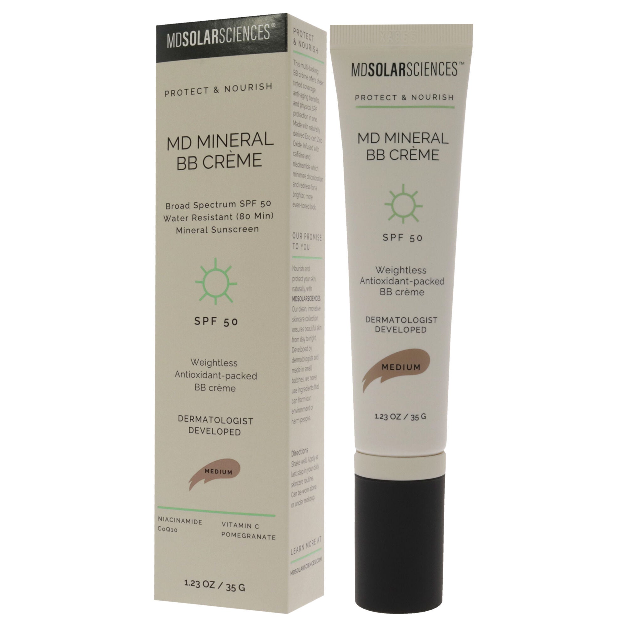 MD Mineral BB Cream SPF 50 - Medium by MDSolarSciences for Women - 1.23 oz Makeup, See Description, alternate image number 3