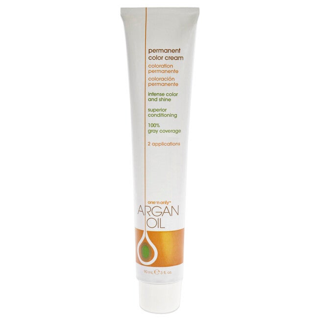 Argan Oil Permanent Color Cream - 4N Medium Natural Brown by One n Only for Unisex - 3 oz Hair Color, NA, alternate image number null