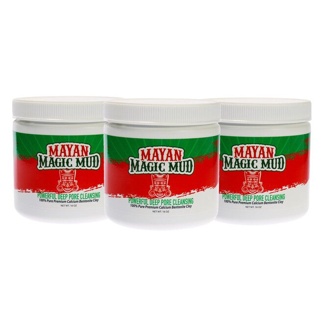 Powerful Deep Pore Cleansing Clay by Mayan Magic Mud for Unisex - 16 oz Cleanser - Pack of 3, See Description, hi-res image number null