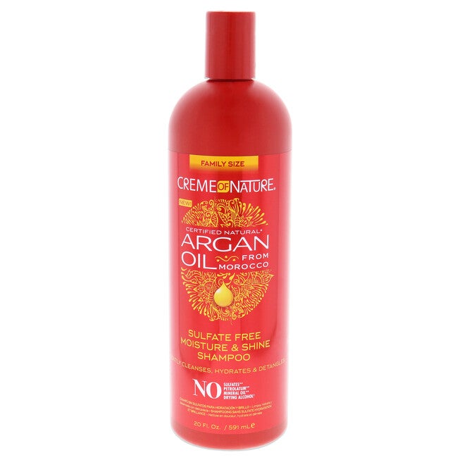 Argan Oil Sulfate-free Moisture and Shine Shampoo by Creme of Nature for Unisex - 20 oz Shampoo, See Description, hi-res image number 0