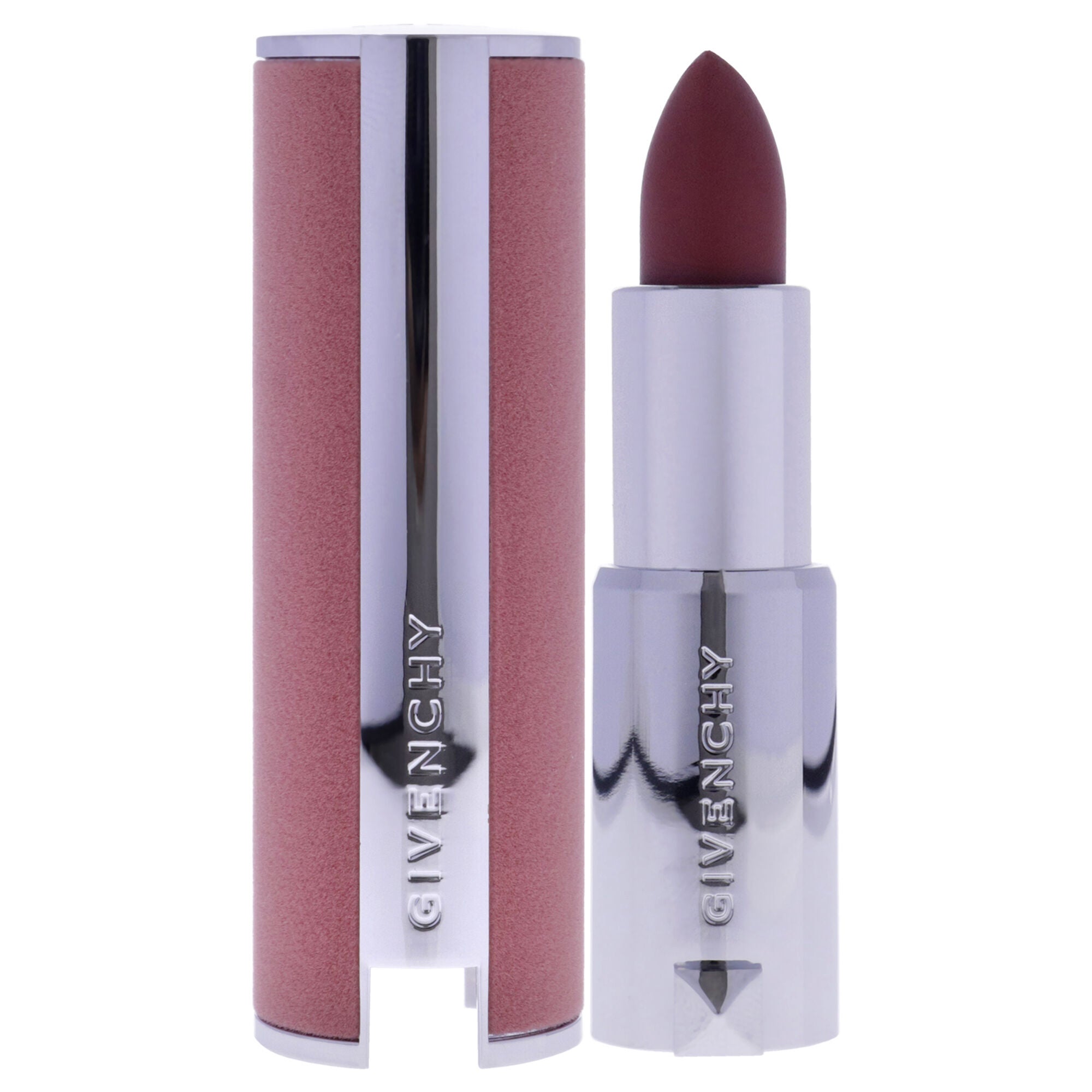 Le Rouge Sheer Velvet Matte Lipstick - 27 Rouge Infuse by Givenchy for Women - 0.12 oz Lipstick (Refillable), Pink, alternate image number 4