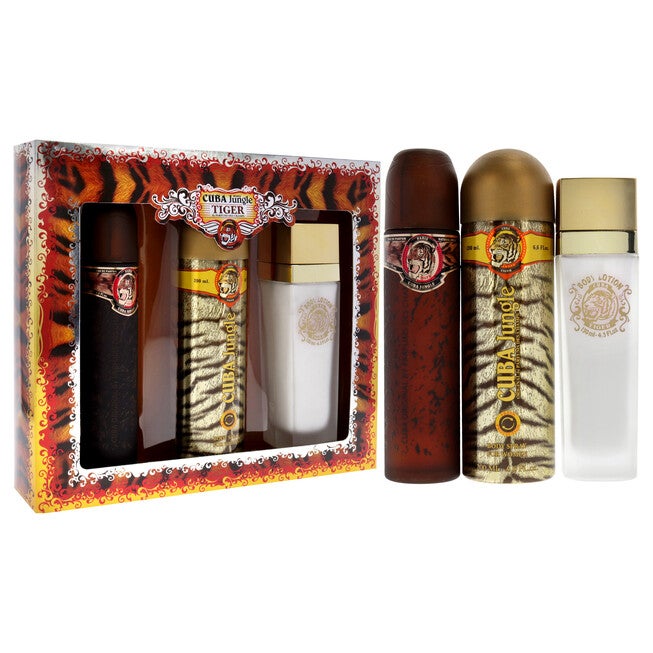 Cuba Jungle Tiger by Cuba for Women - 3 Pc Gift Set 3.3oz EDP Spray, 6.7oz Deodorant Body Spray, 4.3oz Body Lotion, NA, alternate image number null
