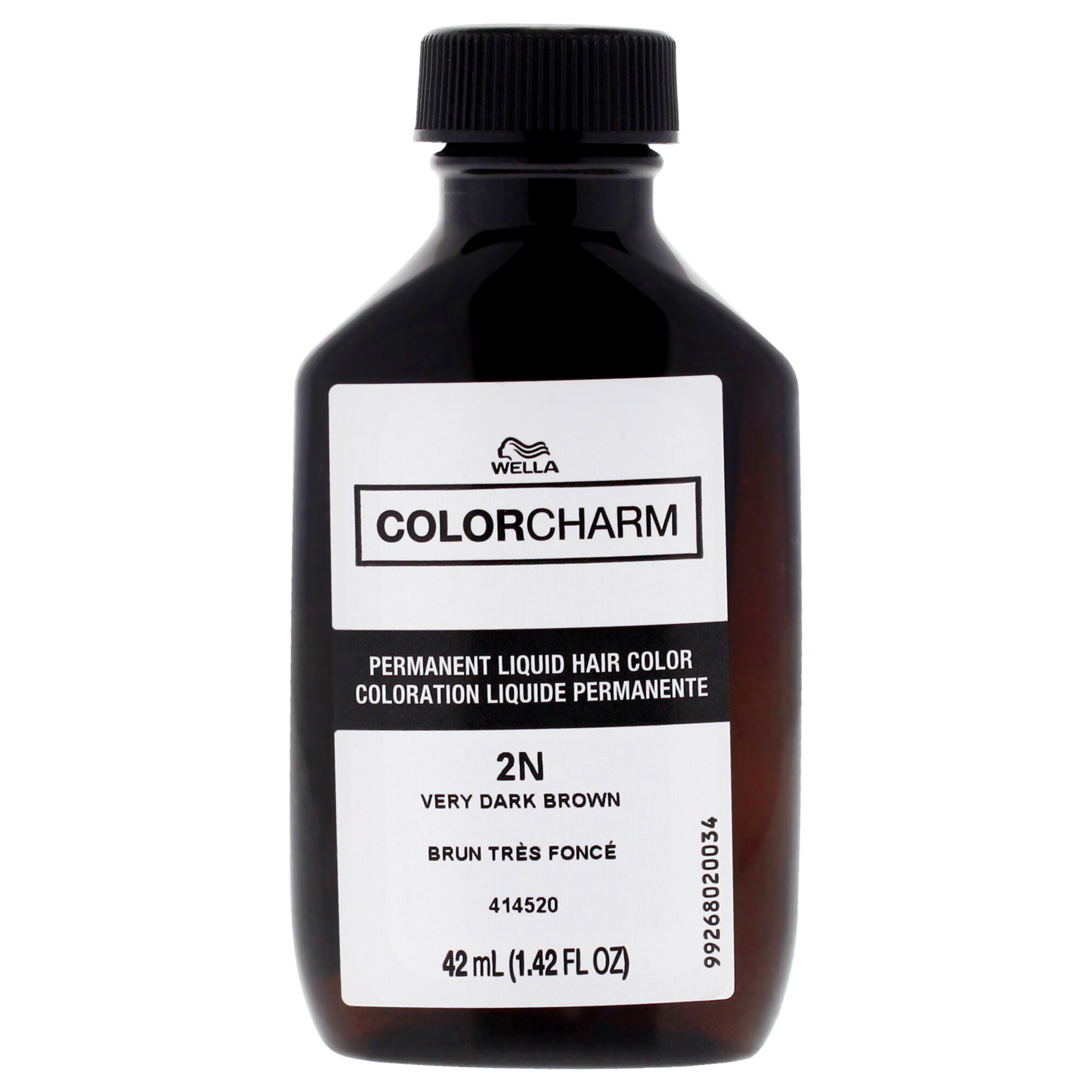 Color Charm Permanent Liquid Hair Color - 2N Very Dark Brown by Wella for Unisex - 1.42 oz Hair Color, See Description, alternate image number 4
