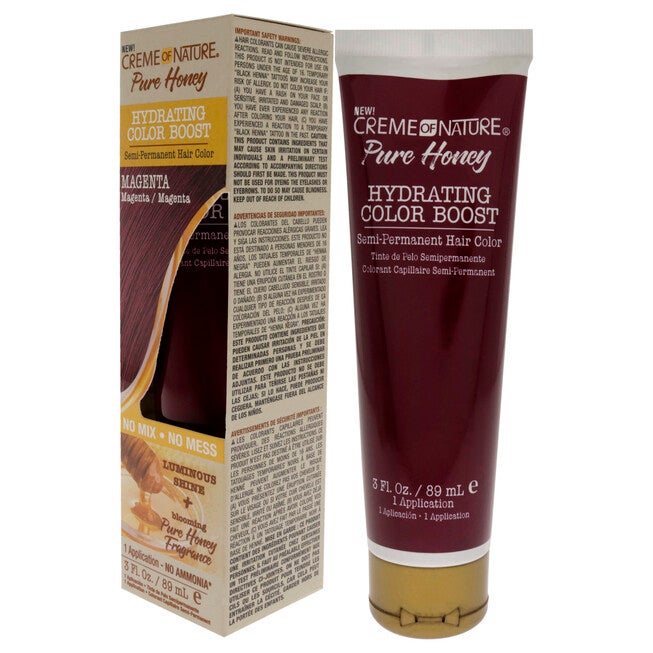 Pure Honey Hydrating Color Boost Semi-Permanent Hair Color - Magenta by Creme of Nature for Unisex - 3 oz Hair Color, NA, alternate image number null