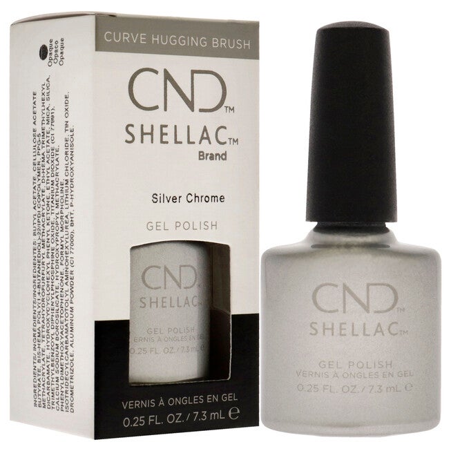 Shellac Nail Color - Silver Chrome by CND for Women - 0.25 oz Nail Polish, NA, alternate image number null